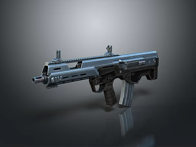 Modern Tactical Rifle with Picatinny Rail Ergonomic Grip and Detachable Magazine 3d model