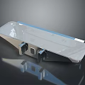 Transparent Equipment Platform With Metal Brackets And Smooth Surface Design