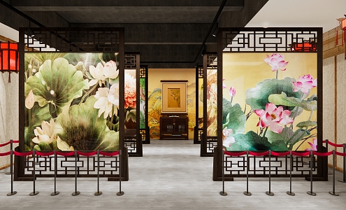 Traditional Suzhou Embroidery Museum Embroidery Exhibition Shows Chinese Traditional Craft Exhibition Embroidery Cultural Experience 3d model