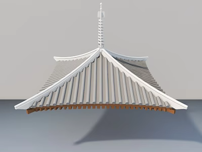 Traditional Style Roof Design For Home Electrical Appliance Decoration 3d model