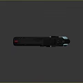 Modern Tactical Pistol With Black Frame Light Blue Textured Grip And Sleek Design