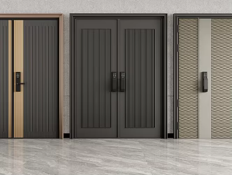Modern security door 3d model
