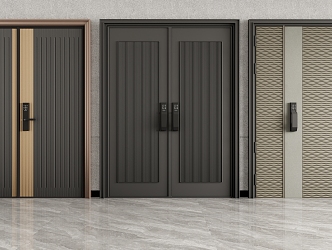 Modern security door 3d model