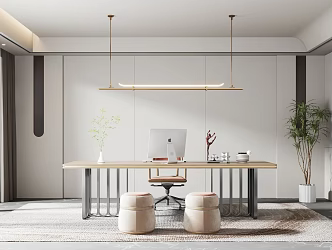 Modern study 3d model
