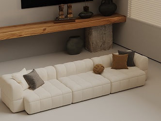 Three-seat sofa 3d model