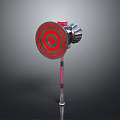 Unique Modern Weapon Featuring Red Target Design And Metal Hammer Structure