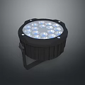 Furniture Decorative Round LED Light Fixture With Black Housing And Bright Bulbs
