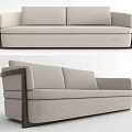 Modern Multiplayer Sofa Divano Double Sofa Double Sofa 3d model