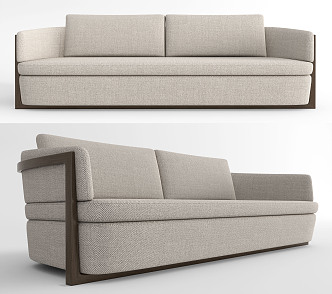 Modern Multiplayer Sofa Divano Double Sofa Double Sofa 3d model