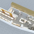 Elegant Jewelry Store Interior With Glass Display Counters And Gold Decorations