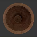 Cracked Terracotta Bowl With Wide Rim And Round Base Vintage Surface Details