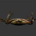 Marine Brown Crab With Large Claws Long Legs And Detailed Exoskeleton