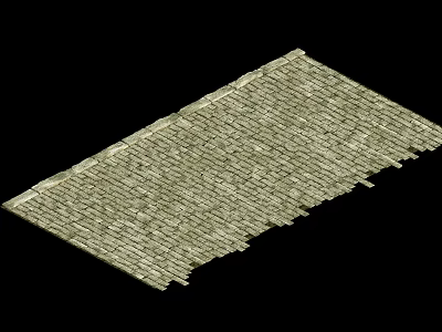 Light Colored Brick Patterned Ceramic Floor Tiles For Indoor Home Decoration 3d model
