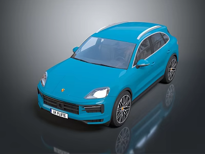 Blue Luxury Sports SUV With Sleek Exterior Design And Alloy Wheels 3d model