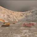 modern mining field mining area 3d model