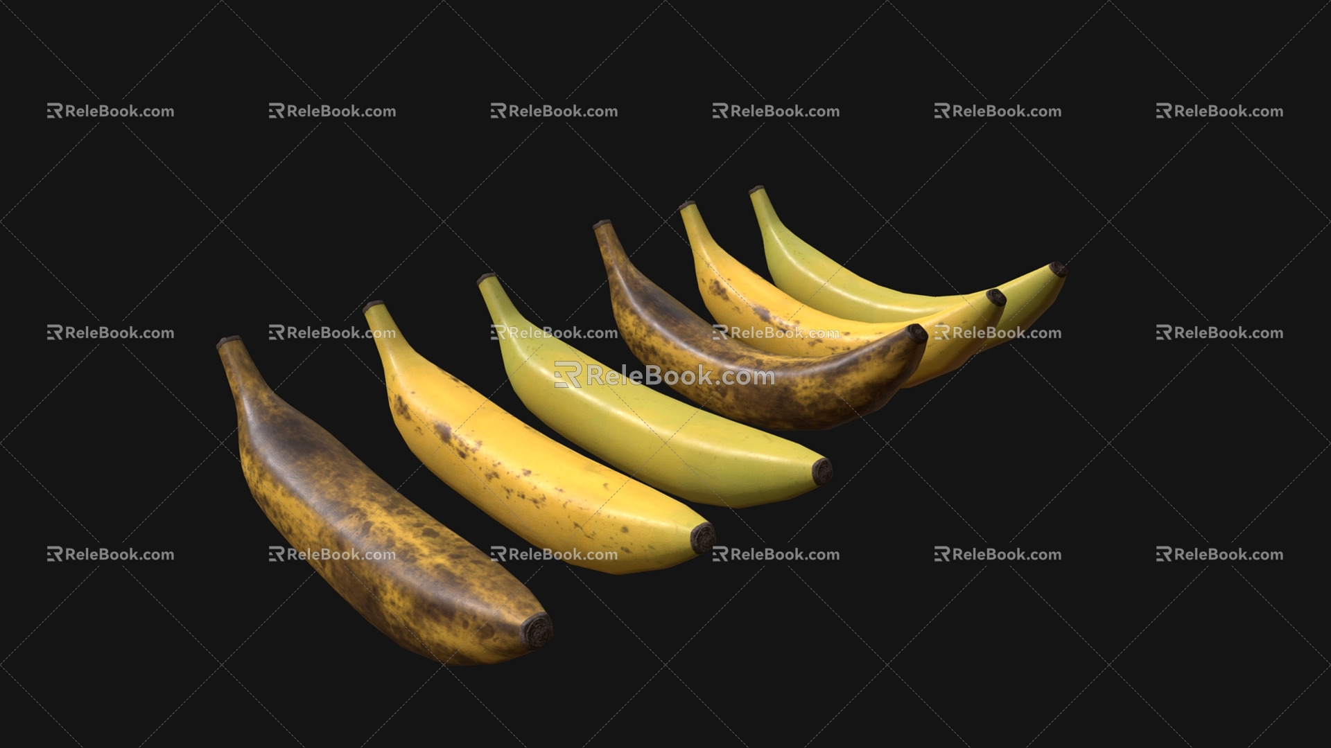 Banana Rotten Banana Soft Banana 3d model