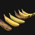 Banana Rotten Banana Soft Banana 3d model