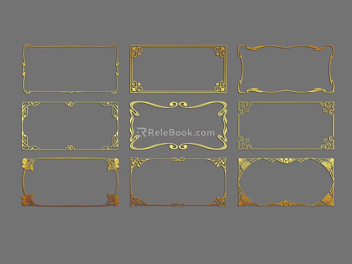 Picture Frame Picture Frame Lace Border Pattern Border European Style Picture Frame Chinese Style Picture Frame Retro Lace Pattern European Style Lace Four Corner Flower Lace Pattern 3d model
