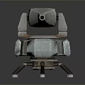 Durable Military Rotating Cannon Weapon Featuring Metal Barrel And Stable Base 3d model