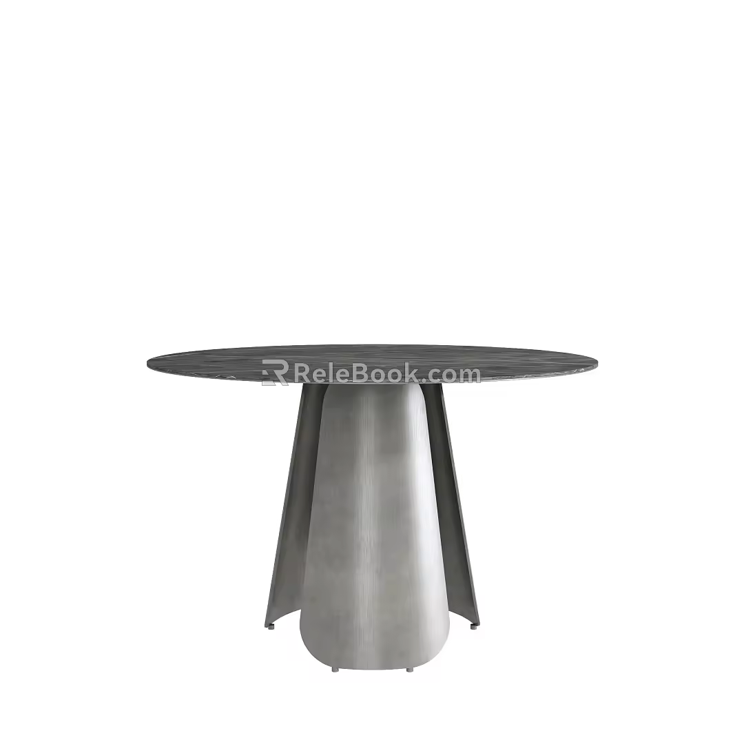 Minismal wind dining table 3d model