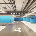 underground parking transportation facilities garage 3d model