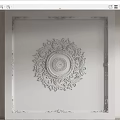 European-style lamp panel carved lamp panel 3d model