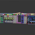 Industrial Style Metal Equipment Unit Featuring Multiple Drawers Cabinets Vents And Control Panel