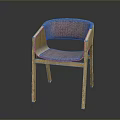 Modern Accent Chair With Wooden Frame Pink Fabric Upholstery And Curved Armrests
