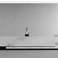 Modern reception desk 3d model