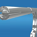 Silver Stainless Steel Surgical Retractors Medical Instruments Displayed On Blue Background
