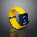 Yellow Smart Fitness Wristband With Digital Display And Sporty Design Accessory