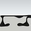 Sleek Contemporary Decorative Console Table With Artistic Curved Metal Base Design