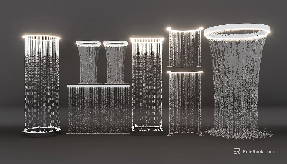 Garden Ornaments With Crystal Design And LED Lighting For Outdoor Decorative Use 3d model 