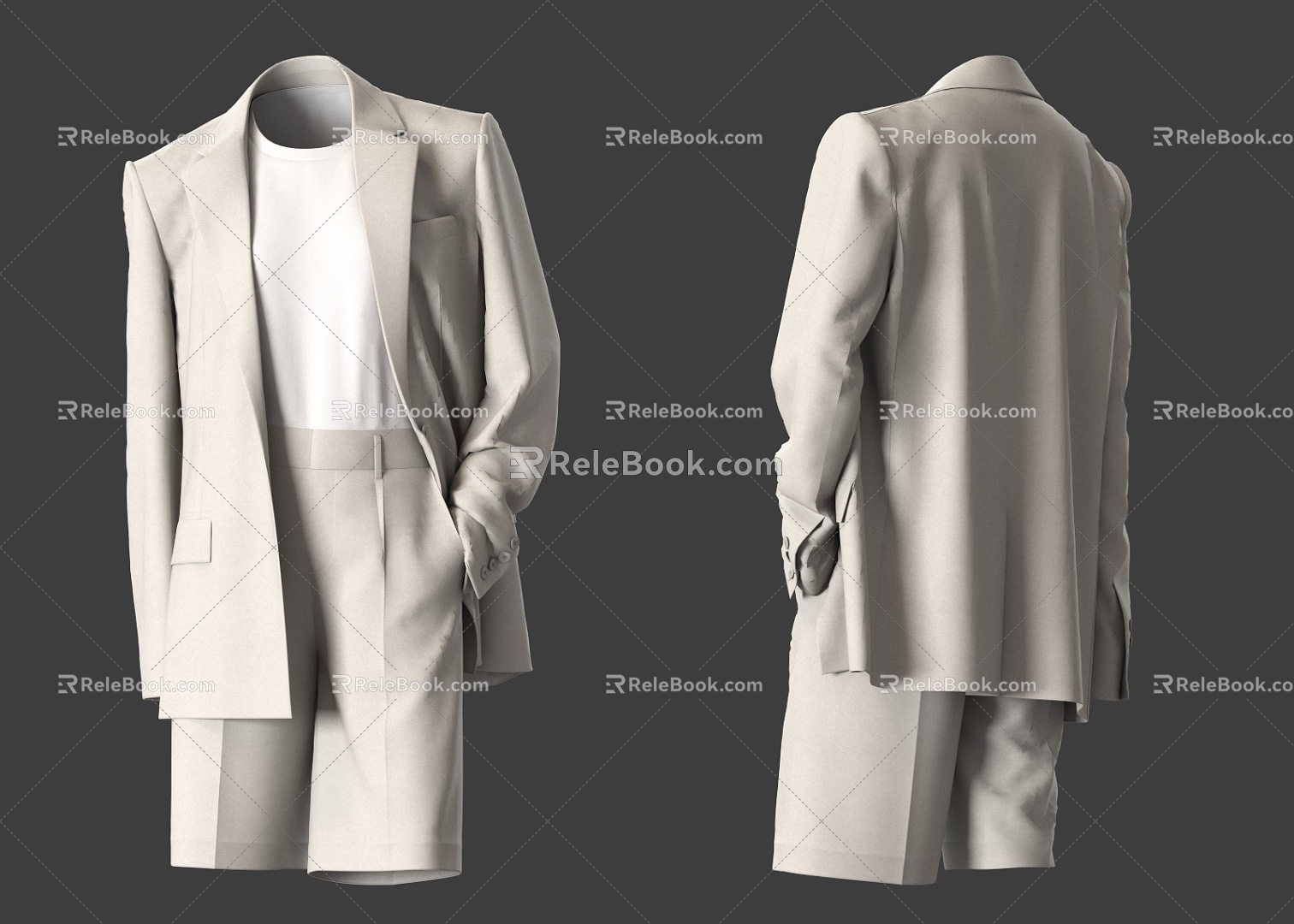 Business Wear Formal Clothing White Collar Clothing suit Business Clothing Women's Suit Casual Clothes Women's Clothing Fashion Clothes 3d model