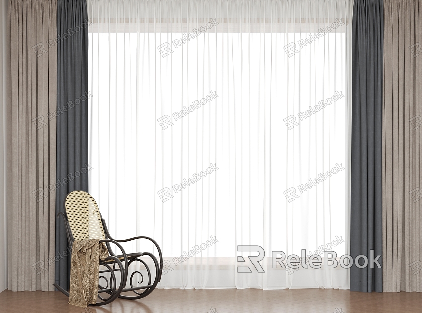 Modern Curtain Window Screen Curtain Pleated Blinds Venetian Blinds Window Screen Fabric Yarn model