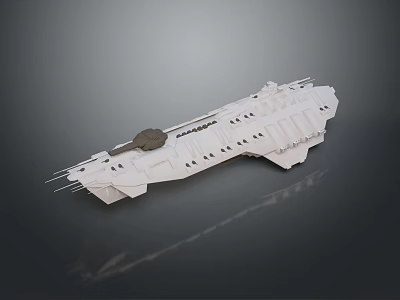 White Water Vessel Model With Detailed Deck Structure And Smooth Hull Design 3d model