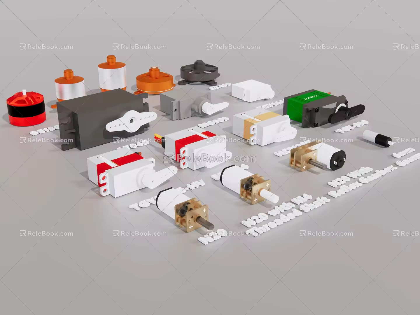 Steering geared motor Synchronous motor Brushless motor 3d model