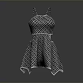 Stylish Black And White Checkered Playsuit With Spaghetti Straps For Daily Lifestyle Use
