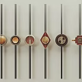 Long handle metal handle hardware handle 3d model