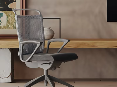Ergonomic Mesh Back Office Chair With Adjustable Arms And Comfortable Seat 3d model