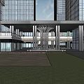 Modern Office Building Office Building Micro-signal 3d model