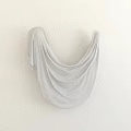 Light Gray Soft Curtain With Natural Folds And Draped Texture For Modern Interior Design