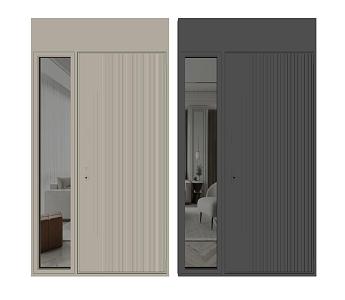 Modern security door entry door 3d model