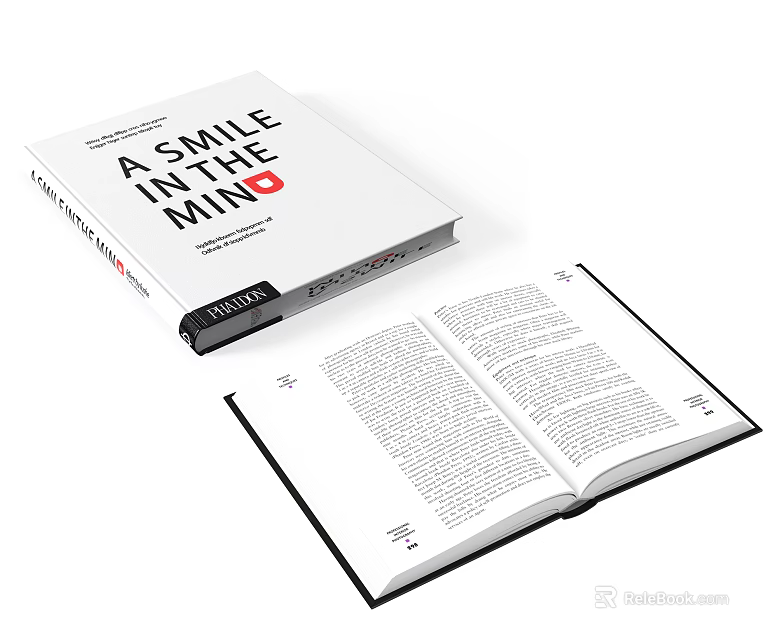 A SMILE IN THE MIND Book With Open Pages And Detailed Text Content 3d model 