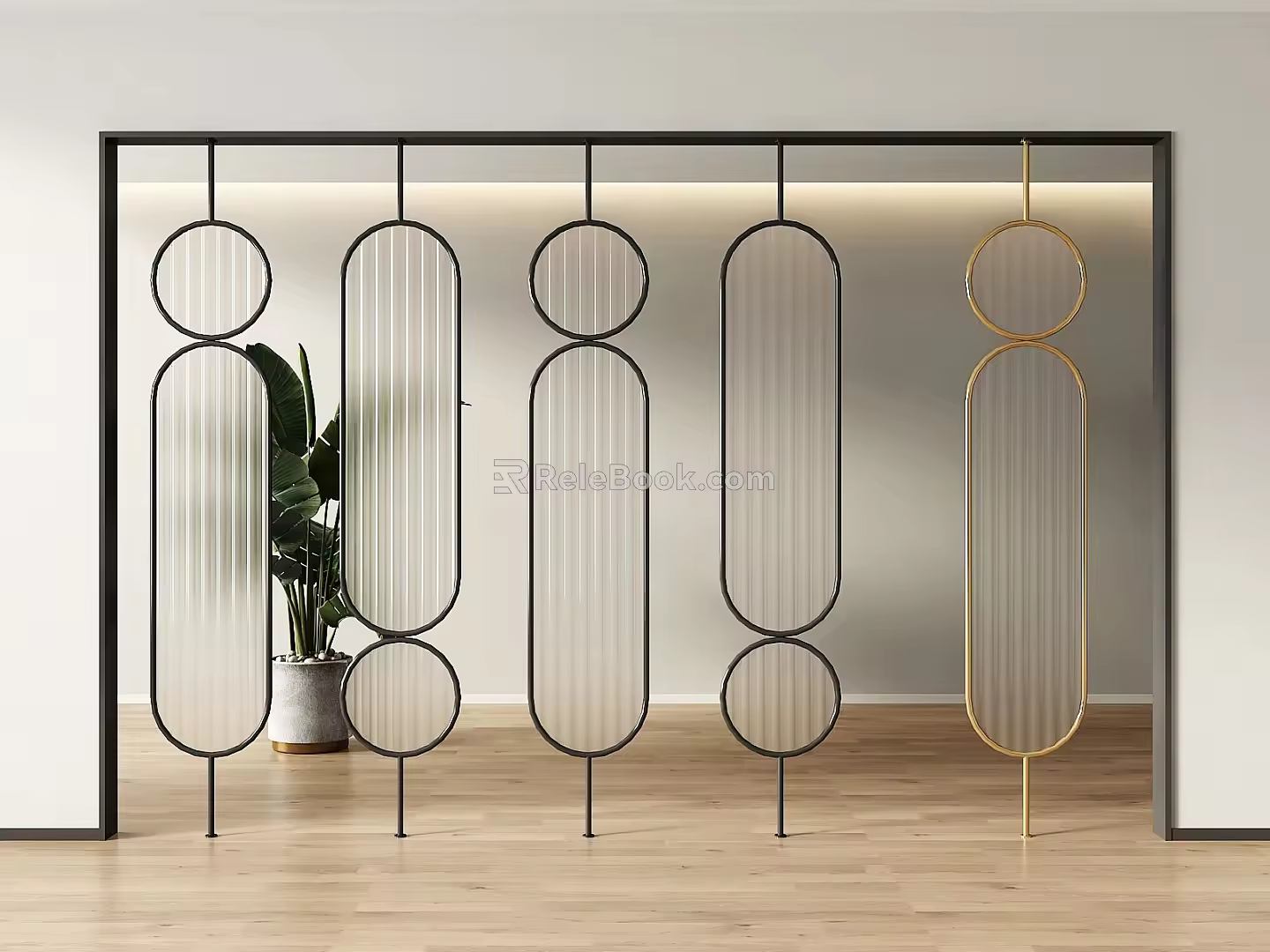 Partition Screen Glass Partition Glass Screen Partition Wall 3d model