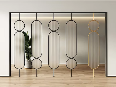 Partition Screen Glass Partition Glass Screen Partition Wall 3d model