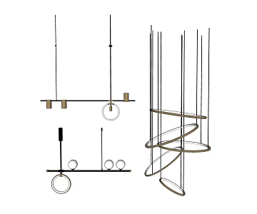 Modern chandelier 3d model