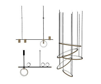 Modern chandelier 3d model