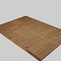 Brown Stylish Rug Featuring Geometric Grid Patterns And Textured Weave Details 3d model