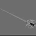 Silver Decorative Sword Inspired Fashion Accessory For Clothing Design